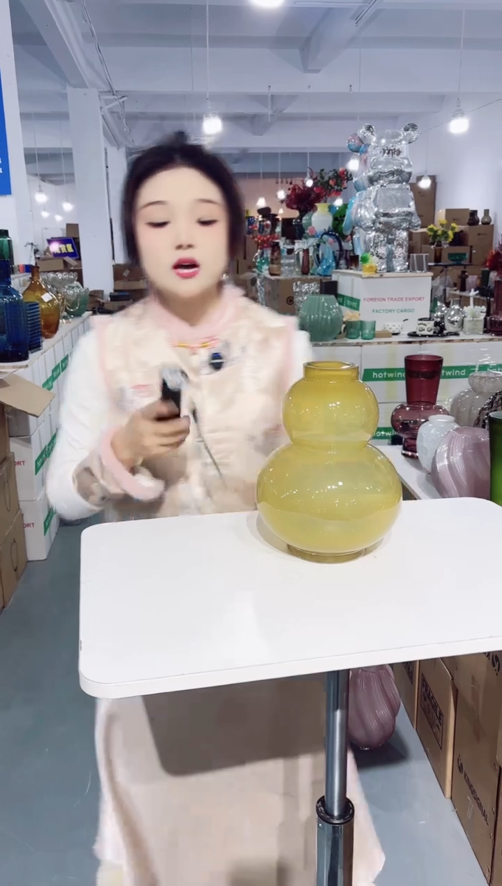 【闪购商品】玻璃私花主义花瓶厂-微瑕--ATBL