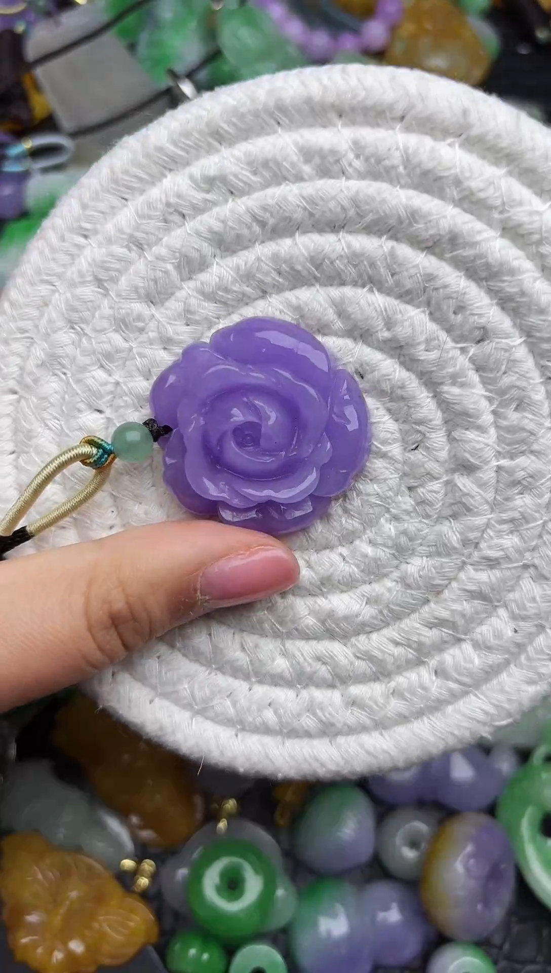 颈饰未镶嵌翡翠缅甸翡翠吊坠