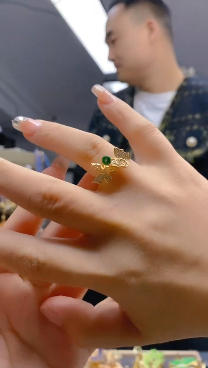 【闪购商品】翡翠耳饰合金239翡翠戒指