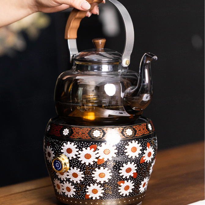 小雏菊花纹煮茶烧水壶