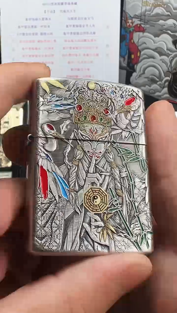 铜白鹤童子-3D盔甲熏银鎏金珐琅彩