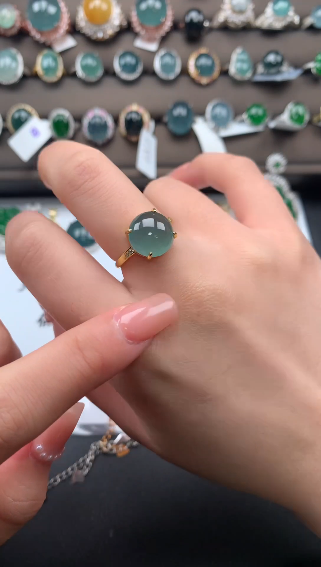 【闪购商品】翡翠戒指银S925镶嵌2414142