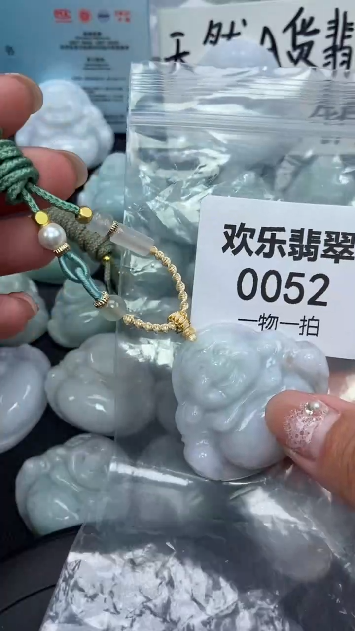 颈饰未镶嵌翡翠缅甸天然翡翠微微瑕0052