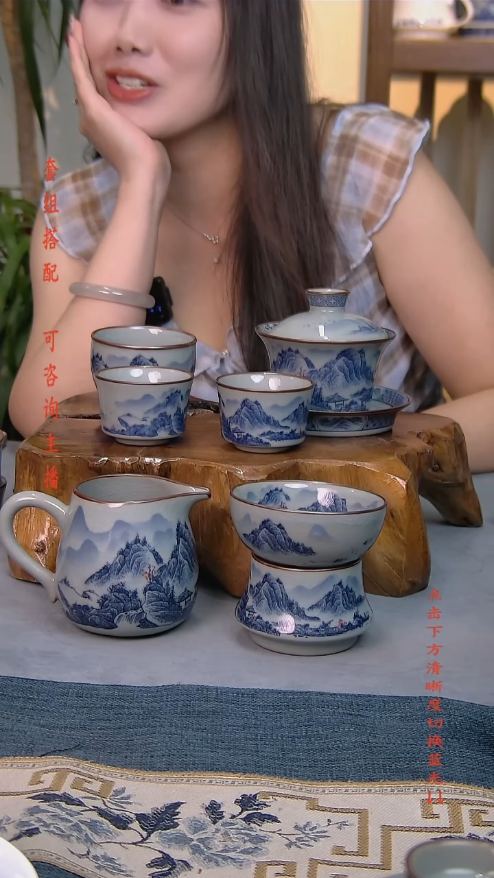 简装家用款6件套 老陶泥开片纹陶瓷茶具