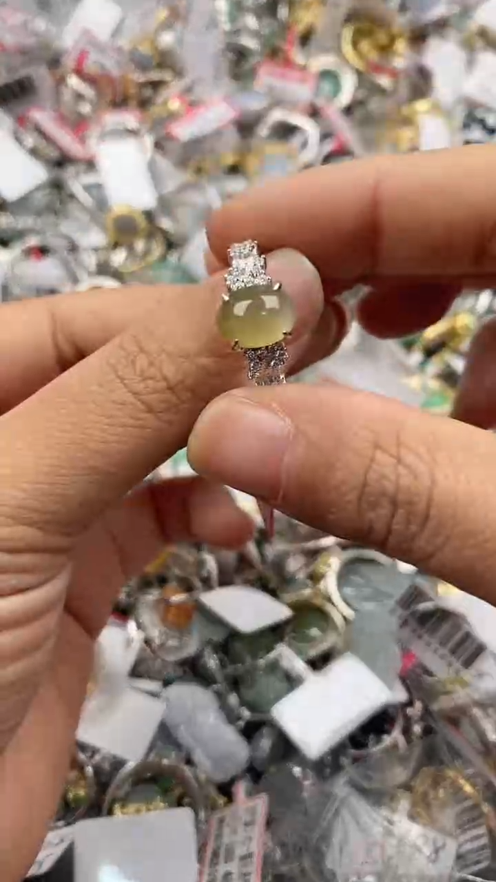 银S925镶嵌戒指翡翠555                 7