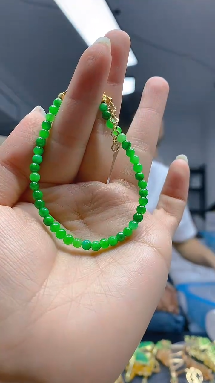 【闪购商品】翡翠耳饰合金0392翡翠手链