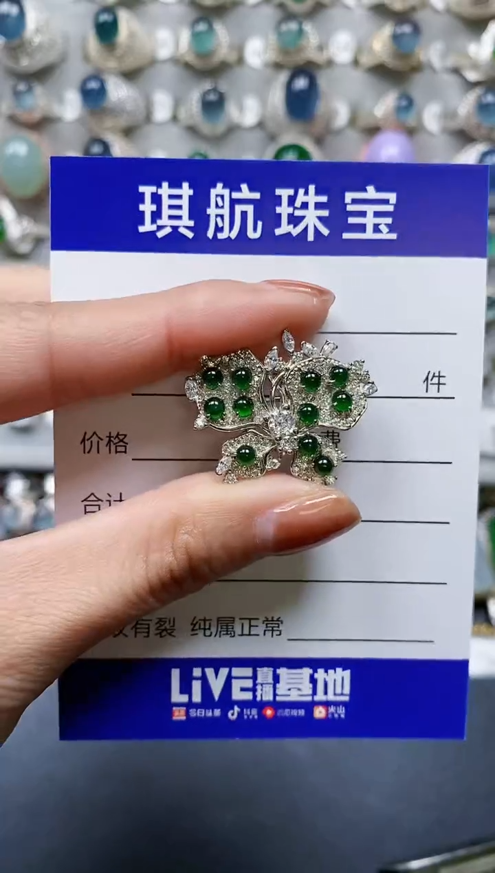 【闪购商品】翡翠颈饰银S925镶嵌0693