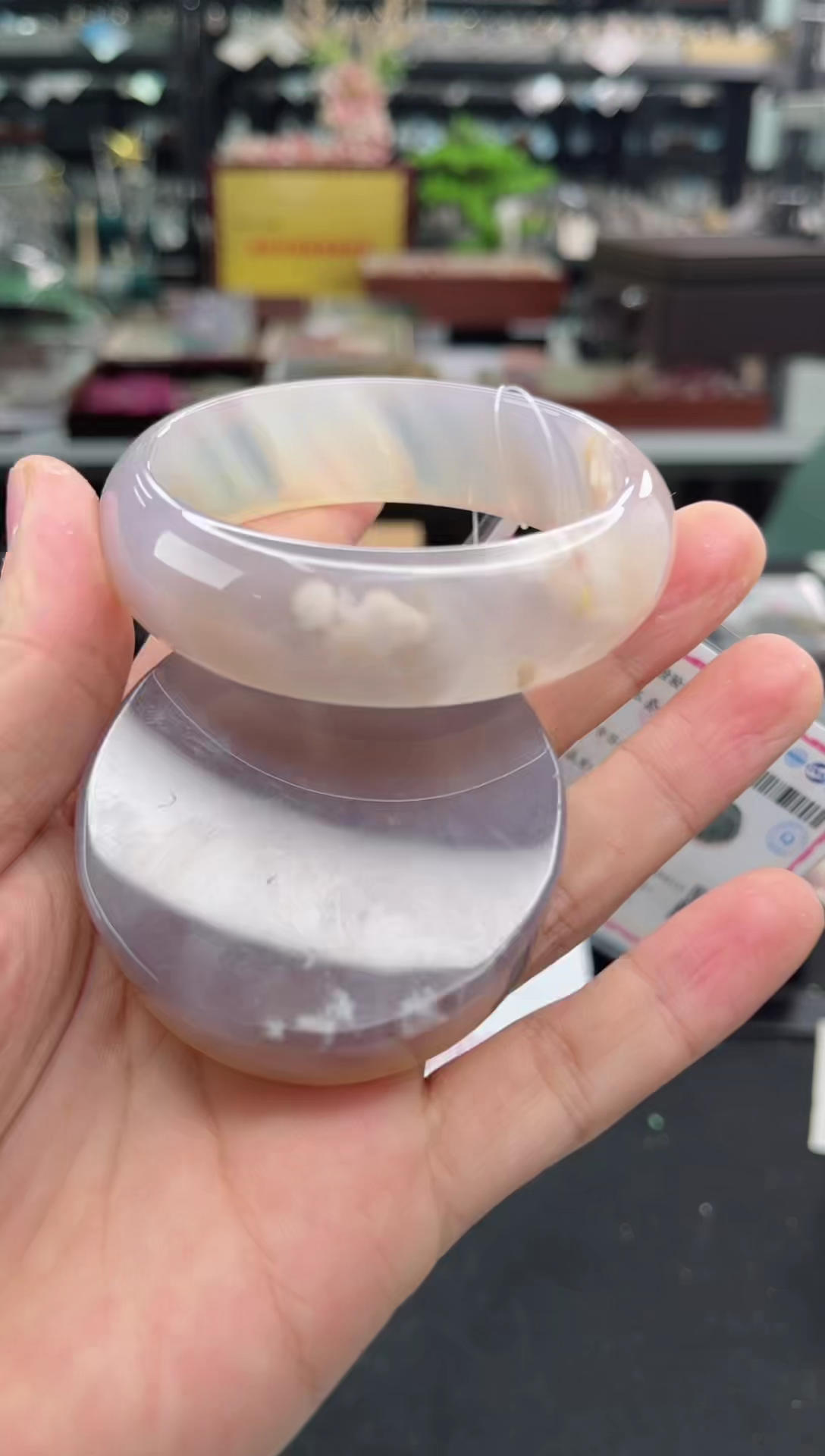 【闪购商品】石英质玉手镯未镶嵌57圈口（赠品镯心）3540291