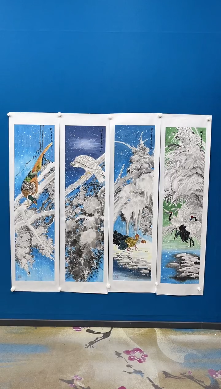 【闪购商品】国画张-四条屏山水/无框/W