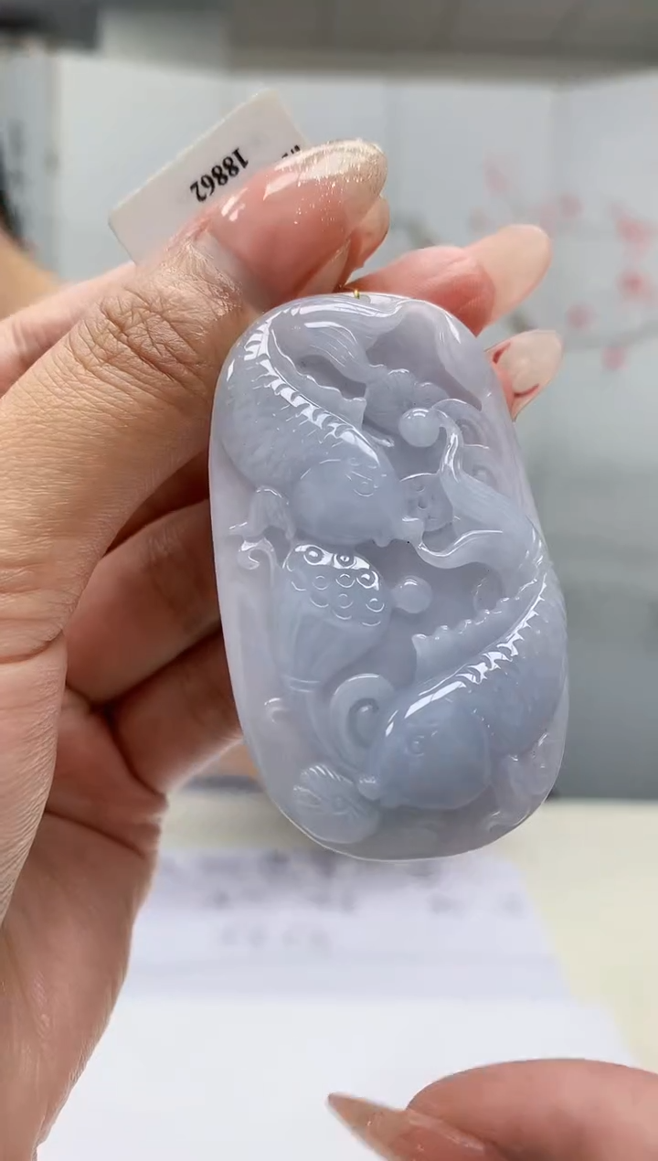 【闪购商品】定制翡翠未镶嵌4868MM-毛货挂件215