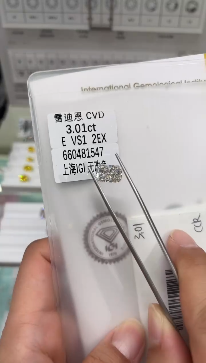 【闪购商品】实验室培育钻石裸石未镶嵌@ 3.01ct 先鉴赏，再定制！