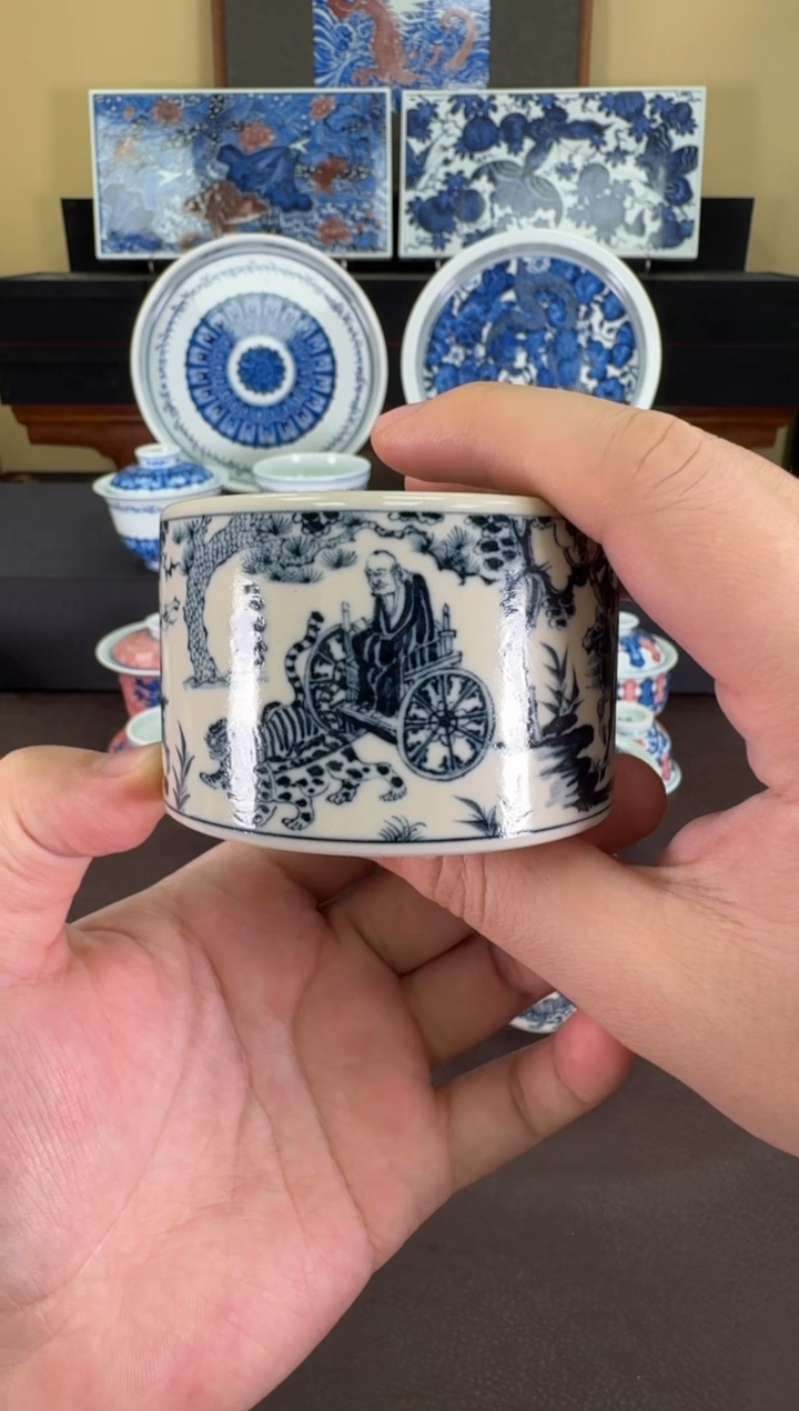 【闪购商品】二号釉鬼谷子扳指杯