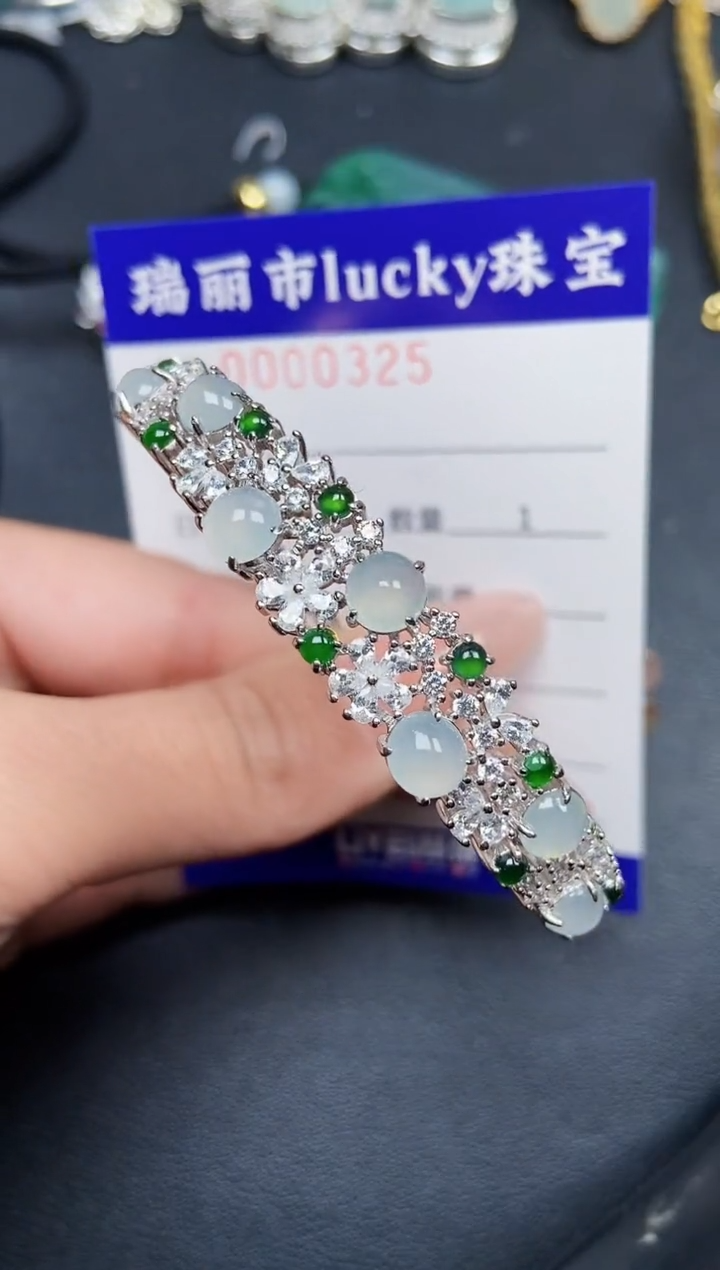 【闪购商品】翡翠颈饰银S925镶嵌0325