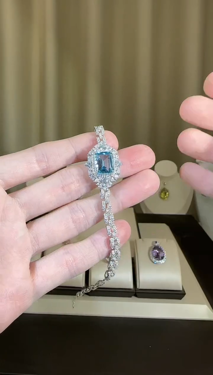 【闪购商品】托帕石手链银S925镶嵌设计款