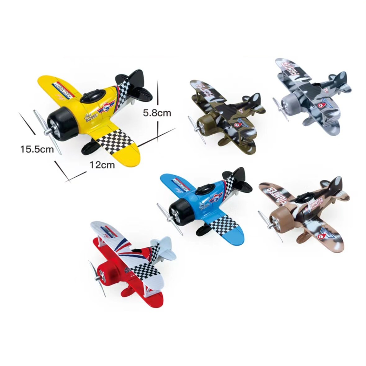 【到手1个】合金滑翔机模型带回力车