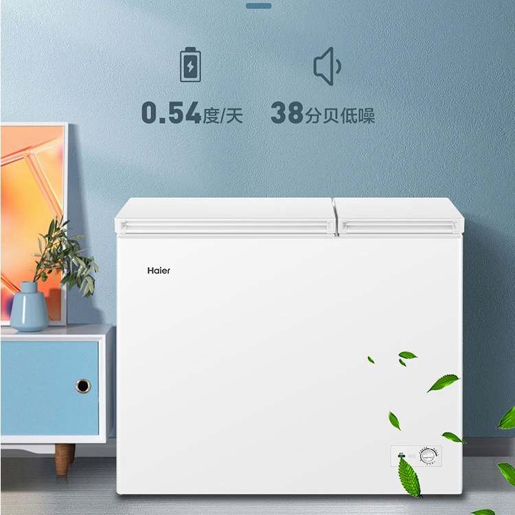 Haier/海尔海尔213升冷藏冷冻双温柜家用商用一级节能减霜升级款