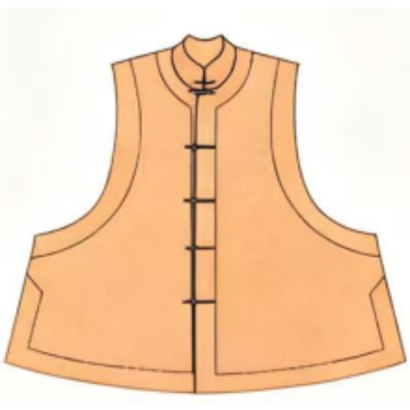 高定马甲款式1对襟滚边坎肩（私人定制-不可退款）