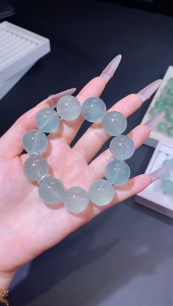 合金手链萤石124.7绿萤石手串 多样性发其一