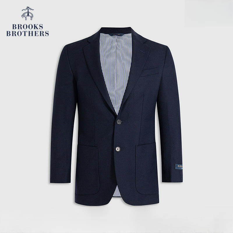 Brooks Brothers/布克兄弟男士25春夏绵羊毛修身商务西装外套
