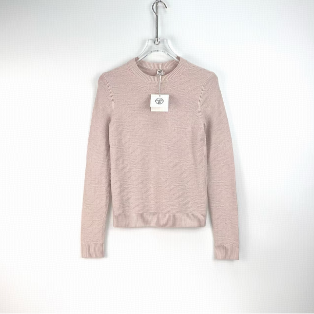 全新未使用 Hermes/爱马仕  满印针织长袖圆领/34