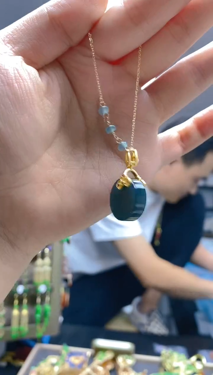 【闪购商品】翡翠耳饰合金0464翡翠锁骨链
