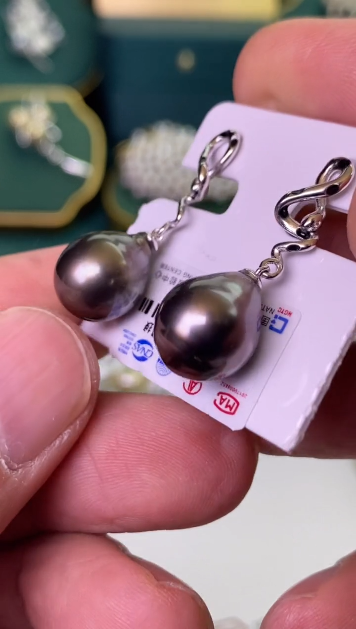 【闪购商品】海水珍珠耳饰银S925镶嵌11-12