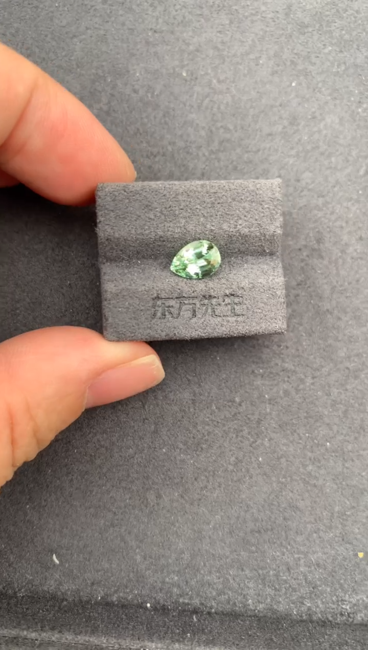 未镶嵌珠宝半成品碧玺1ct绿碧玺 定制  GE