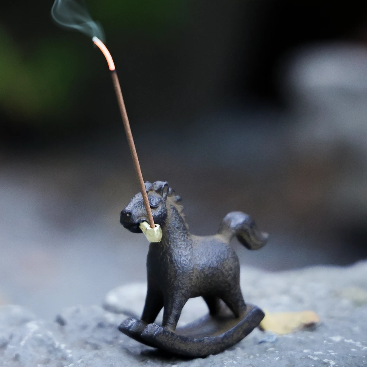 【沾沾】铁艺小马香插茶周边（尺寸高6.5*宽6.5cm*底4.5cm铁器