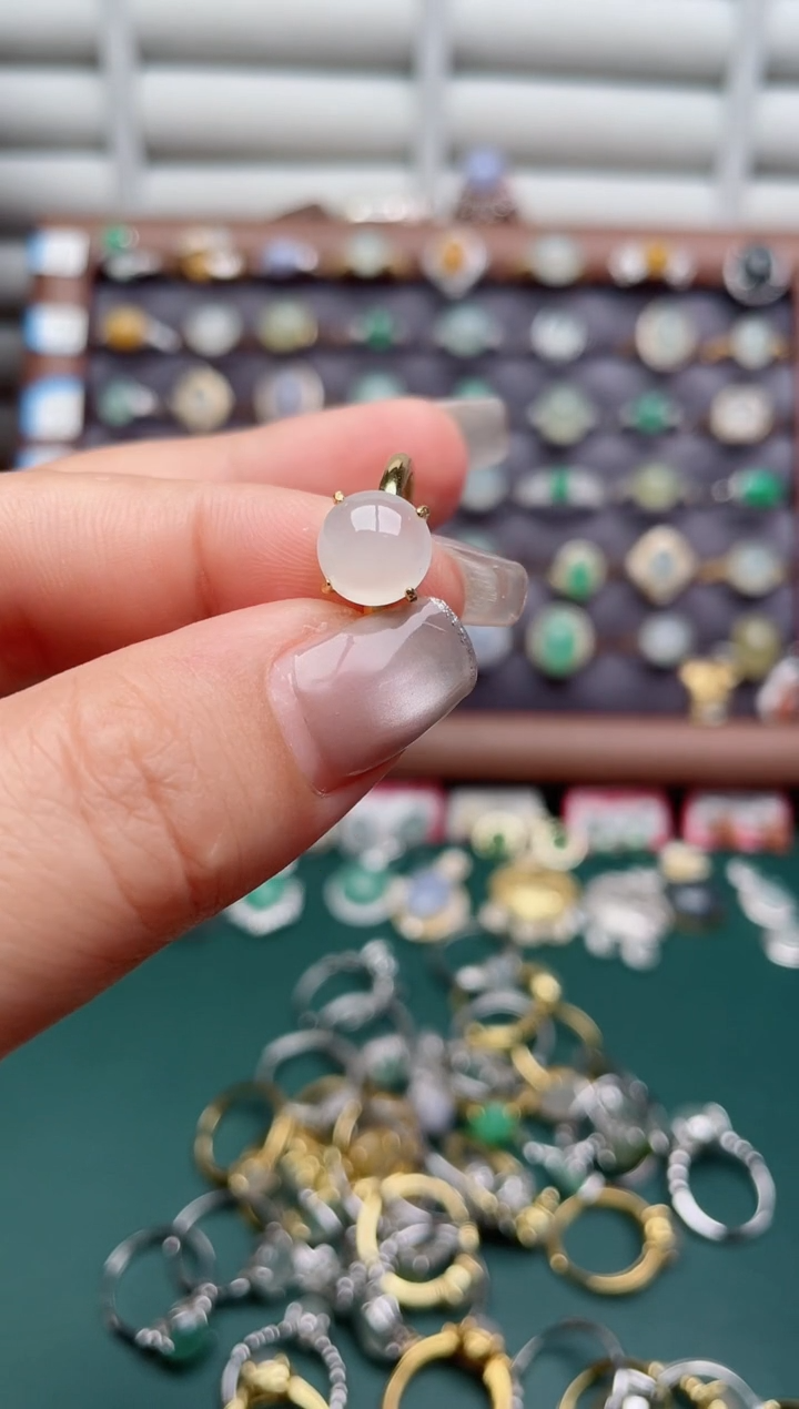 银S925镶嵌戒指翡翠.