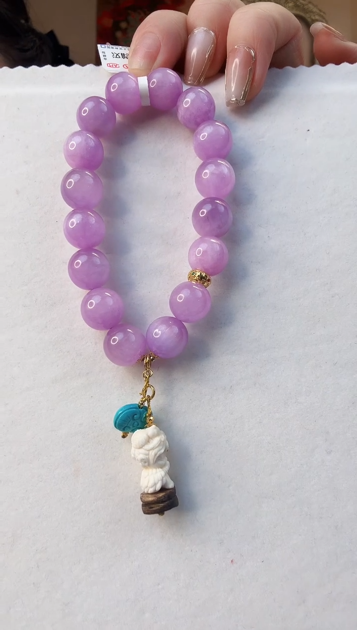 【闪购商品】锂辉石手串未镶嵌手串12-13mm989