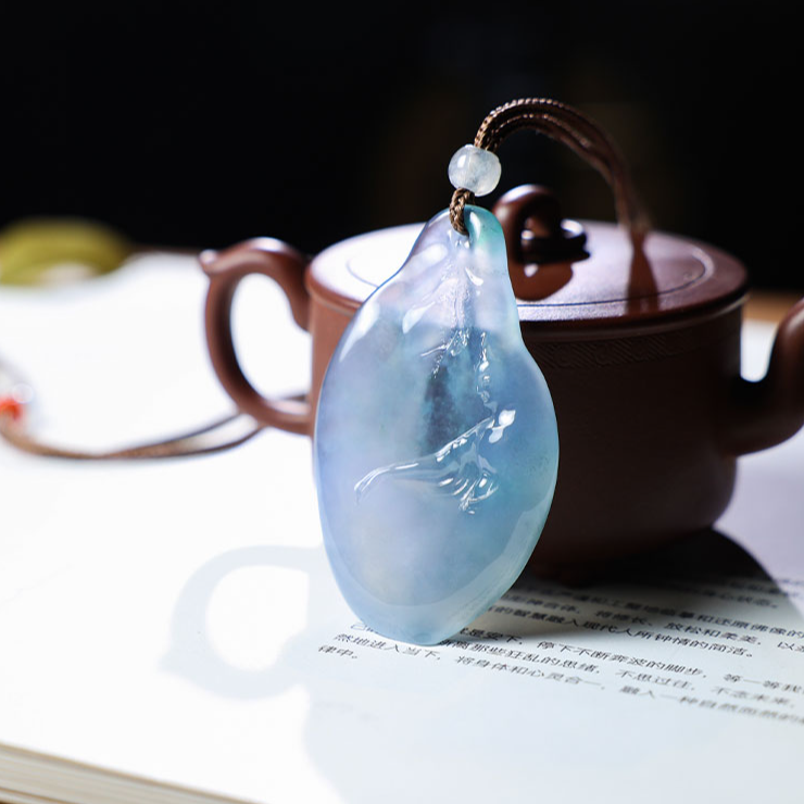 【庄家翡翠】无声守护 天然翡翠吊坠雕刻挂件翡翠定制收藏送礼