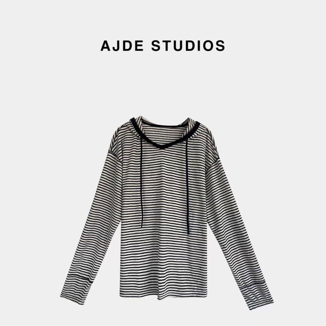 AJDE｜条纹连帽衫 01秋冬穿搭