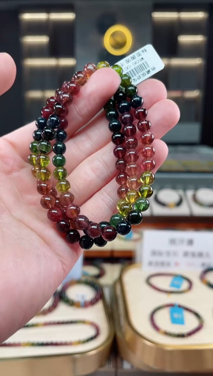 【闪购商品】碧玺收藏级三圈手串6mm+未镶嵌（多样性发一条）xion