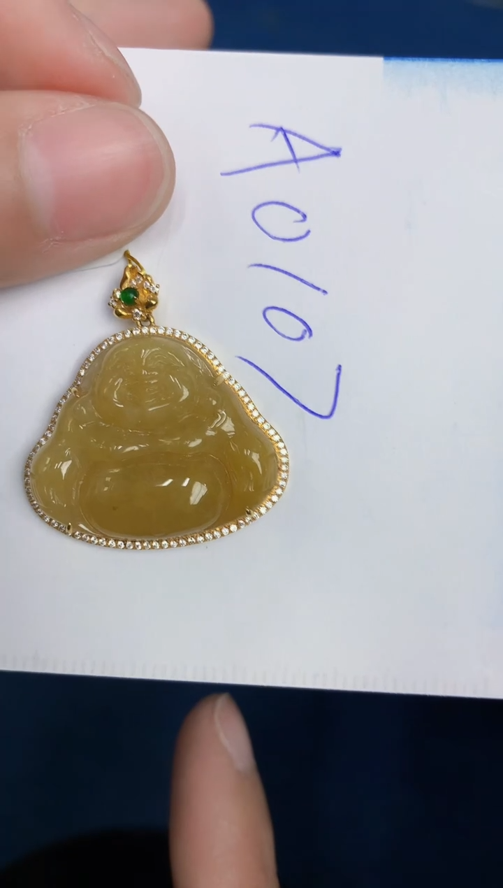 【闪购商品】翡翠颈饰18K金镶嵌00000000000