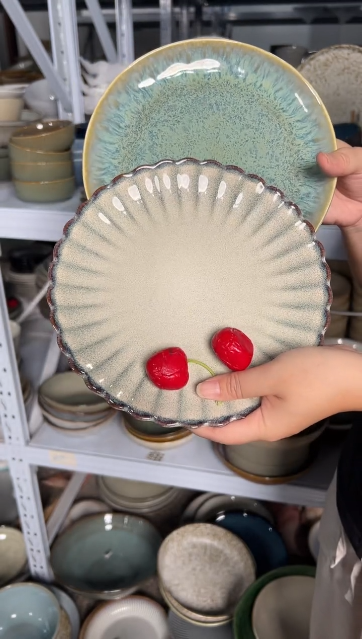 陶瓷外贸尾货瑕疵满20包邮X2小盘