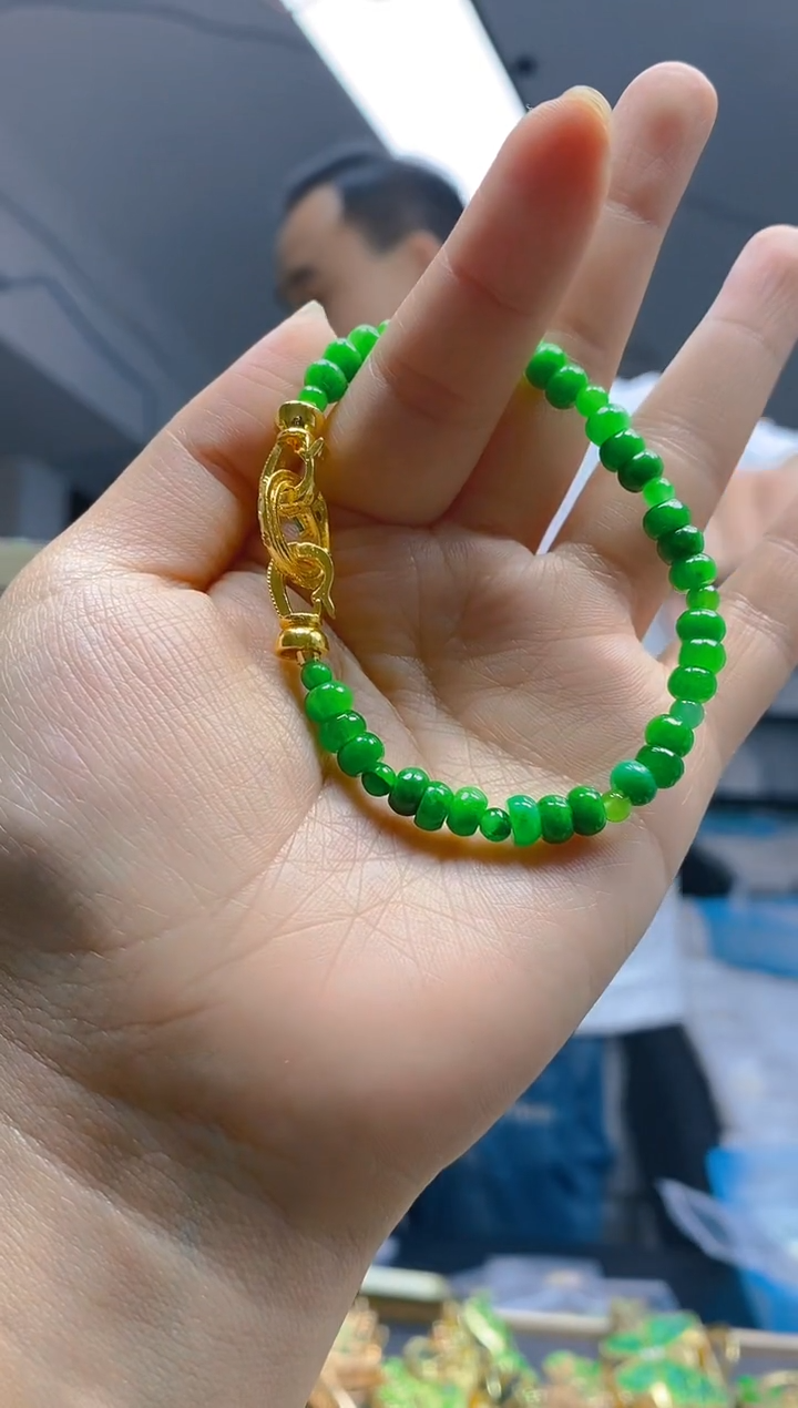 【闪购商品】翡翠耳饰合金0153翡翠手链