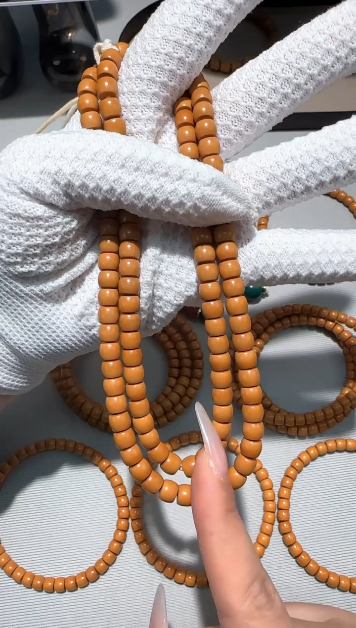 【闪购商品】橄榄核手串6.8mm 清水核108 全品无白无裂