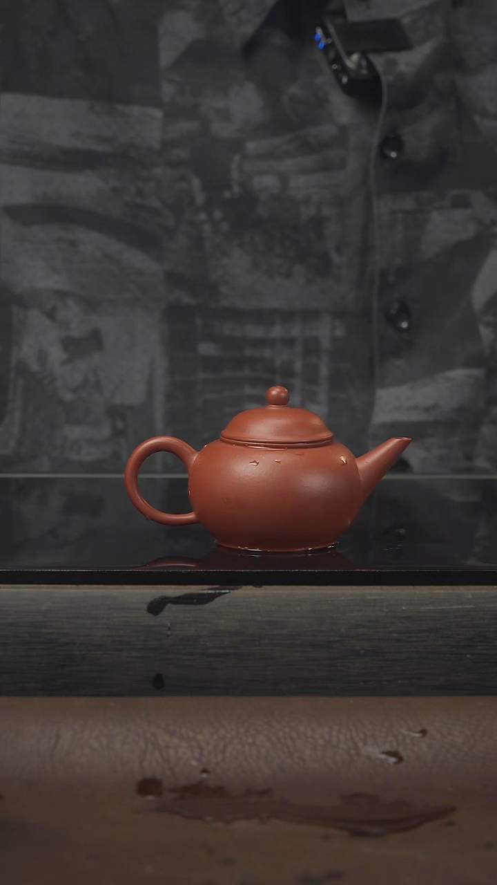 茶壶紫砂水平，朱泥，80cc