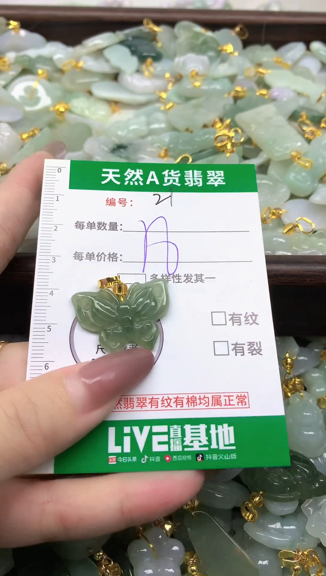 颈饰未镶嵌翡翠纯天然缅甸A货翡翠-21