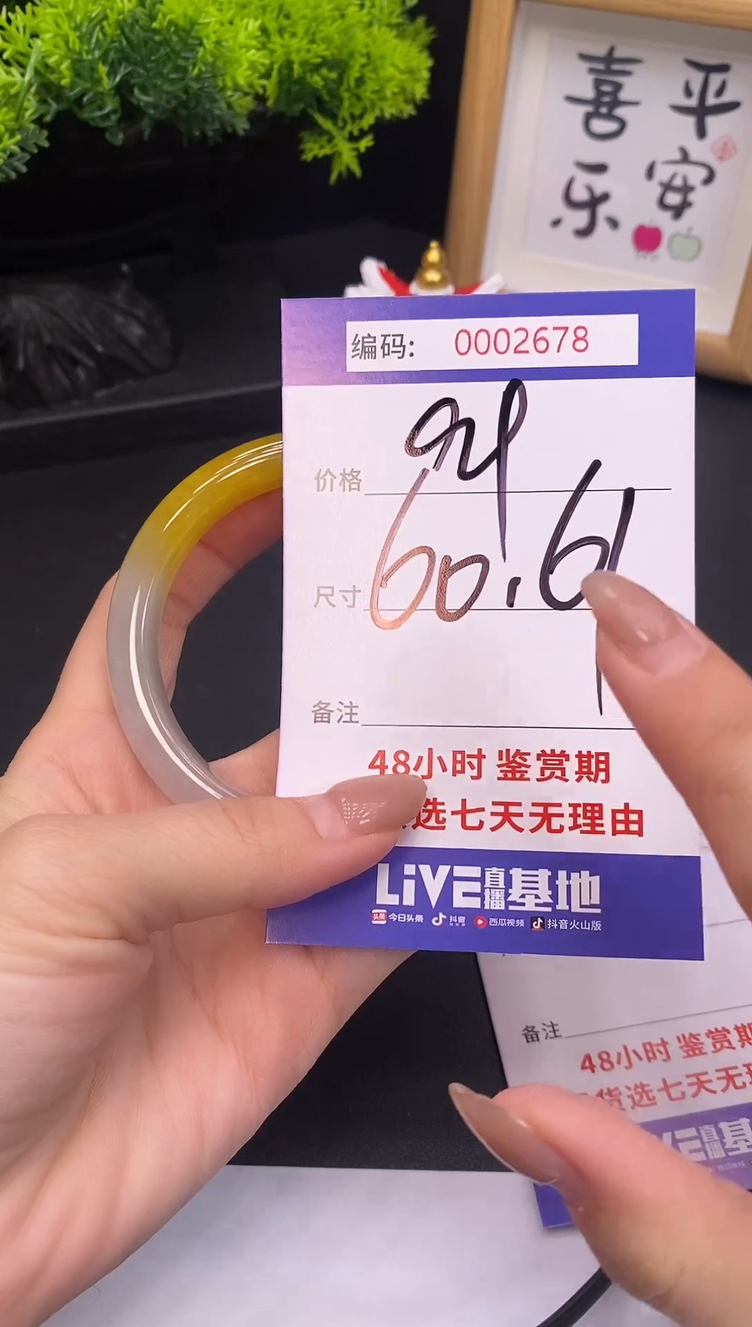 未镶嵌手镯翡翠0002678