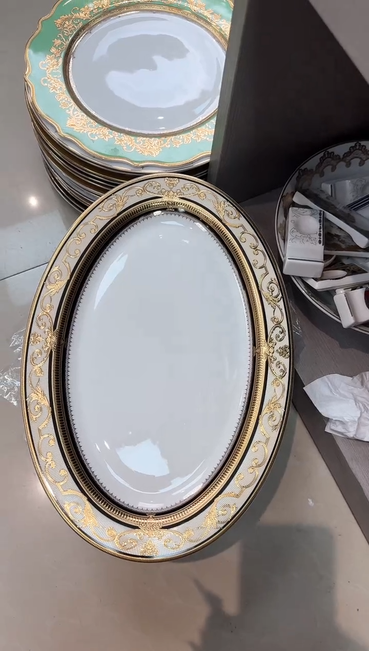 【闪购商品】瓷片14寸鱼盘  春节活动福利价