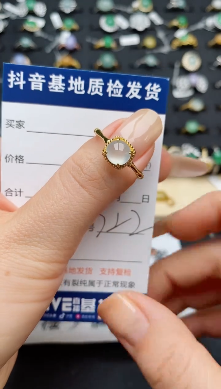 翡翠戒指银S925镶嵌............