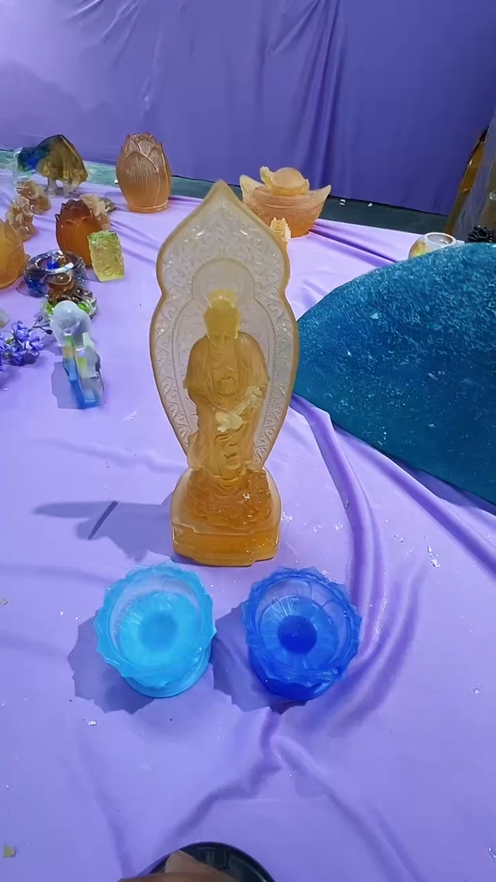 手工艺品琉璃古法琉璃 3 个摆件