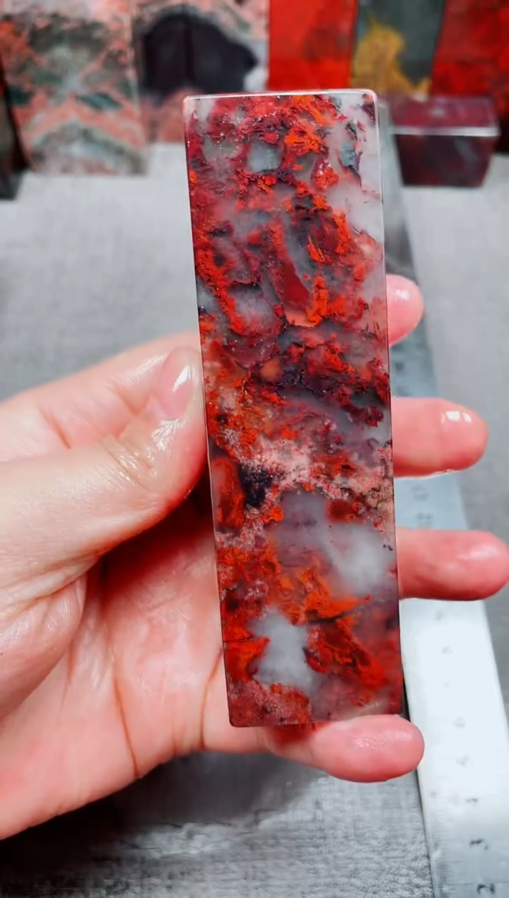 桂林鸡血玉素章3.0左右32