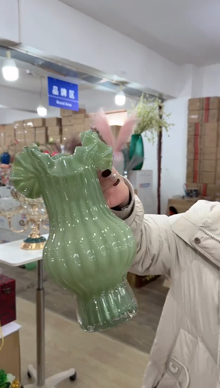 【闪购商品】无铅玻璃美全花器-s-早39