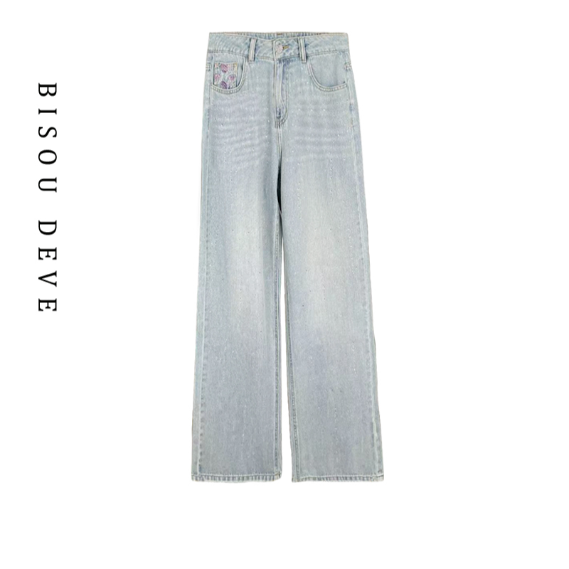 【大乔专属】九重紫牛仔直筒裤MA07108705