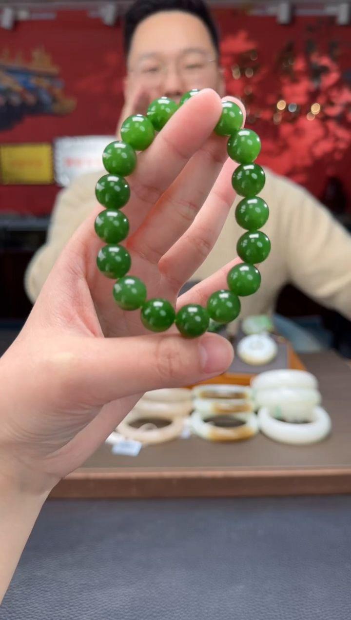 【闪购商品】和田玉手串未镶嵌碧玉单圈手串