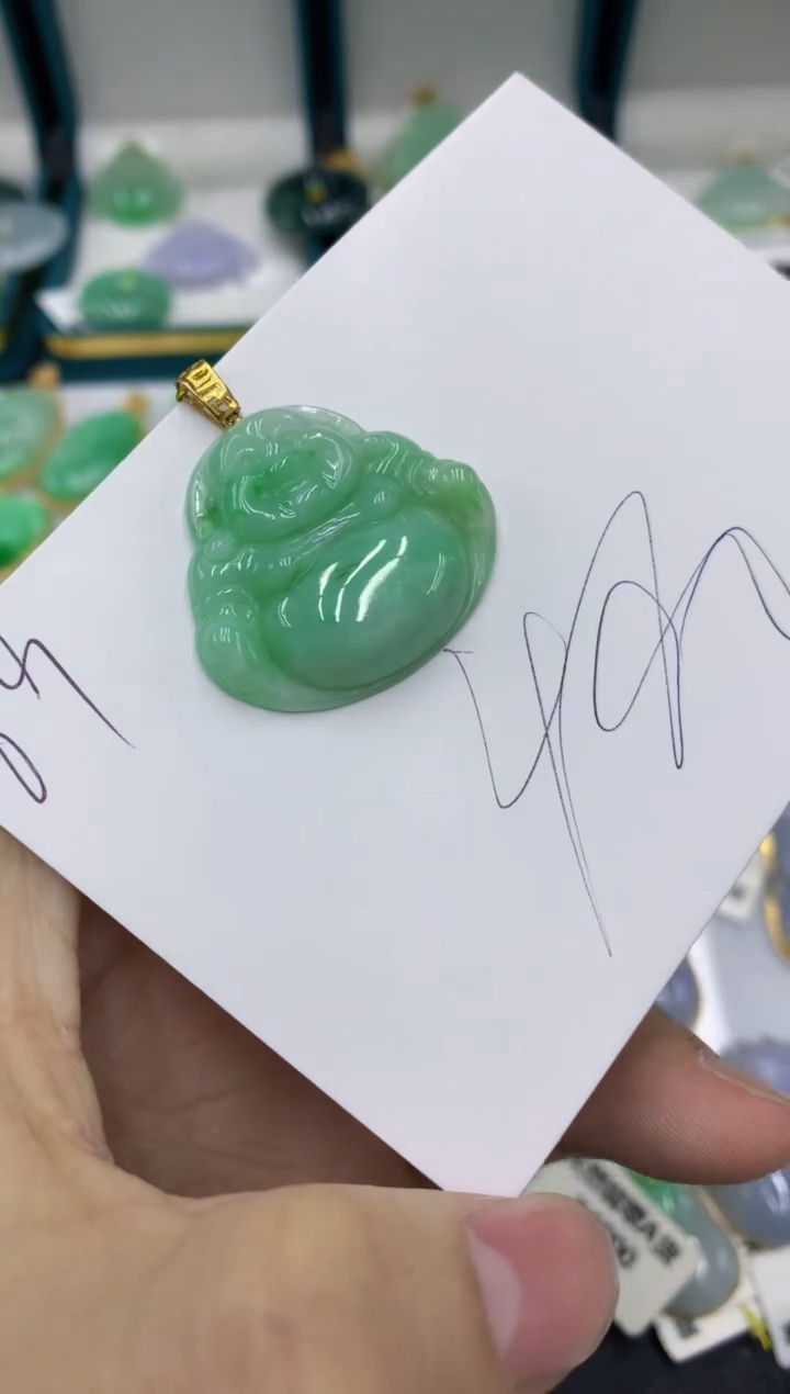 【闪购商品】翡翠颈饰18K金镶嵌号链接11111