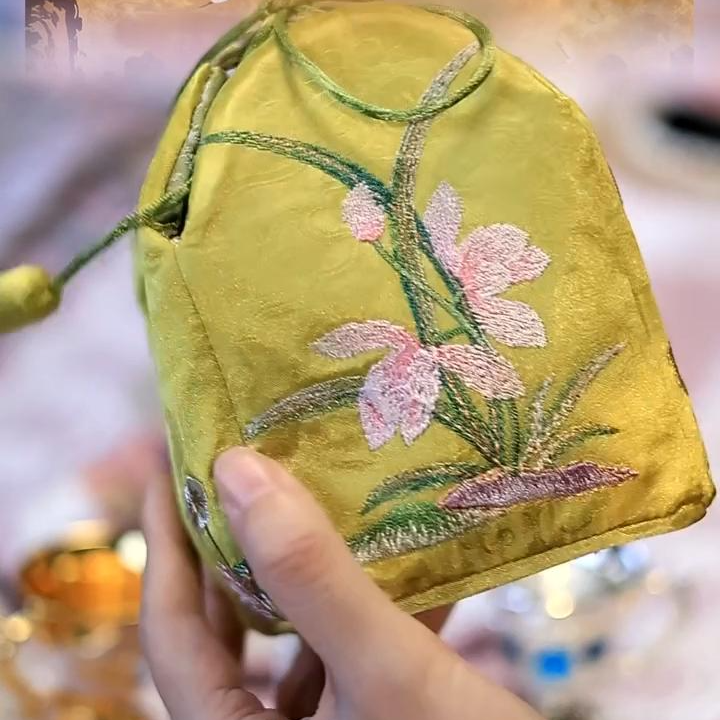 七宝烧 绿色茶包杯袋 茶道零配