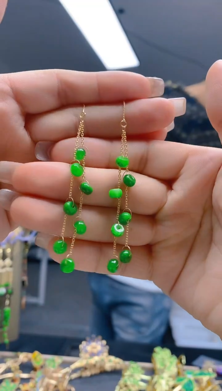 【闪购商品】翡翠耳饰合金301翡翠耳线